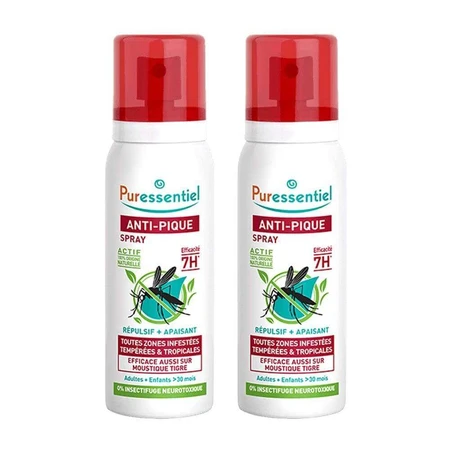 Puressentiel SOS Insect Repellent Spray Soothing Mosquito Repellent Adults and Children 2x75ml: цены и характеристики