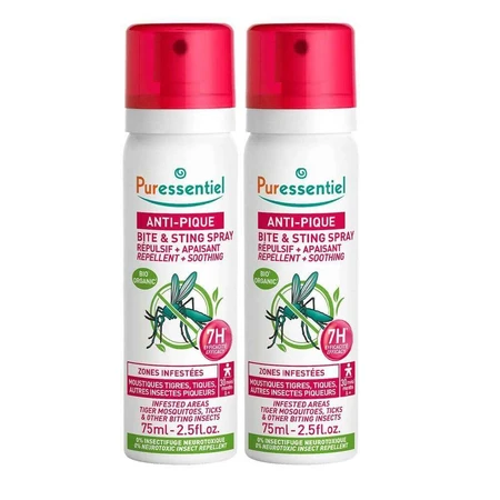 Puressentiel SOS Insect Repellent Spray Soothing Mosquito Repellent Adults and Children 2x75ml: цены и характеристики