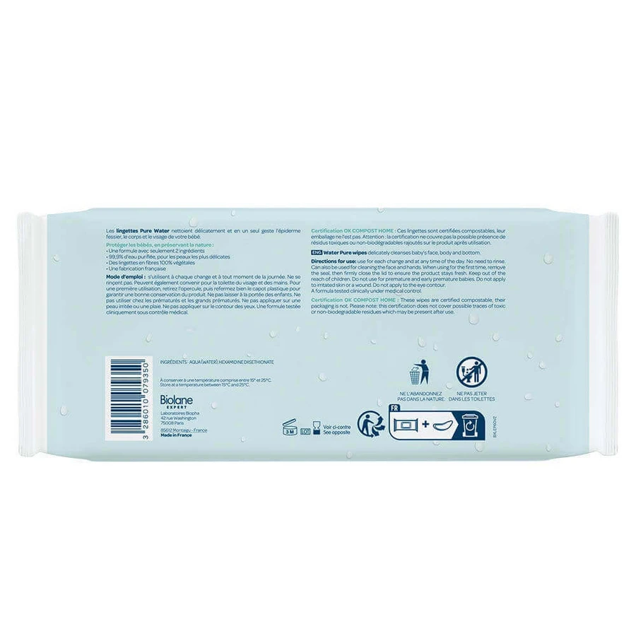 Серветки Biolane Expert Pure Water 3x60: ціни та характеристики