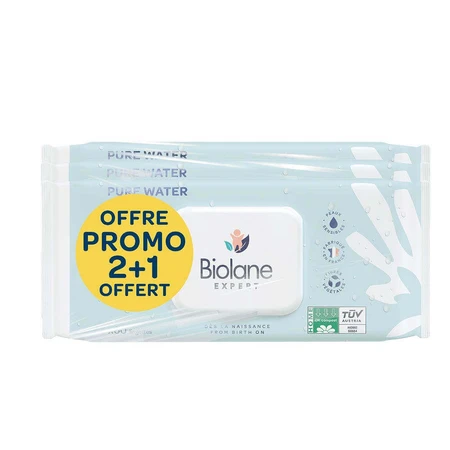 Серветки Biolane Expert Pure Water 3x60: ціни та характеристики