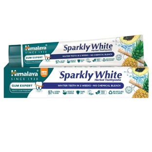 Набір Himalaya Sparkly White, трав'яна зубна паста, відбілююча, 2 x 75 мл