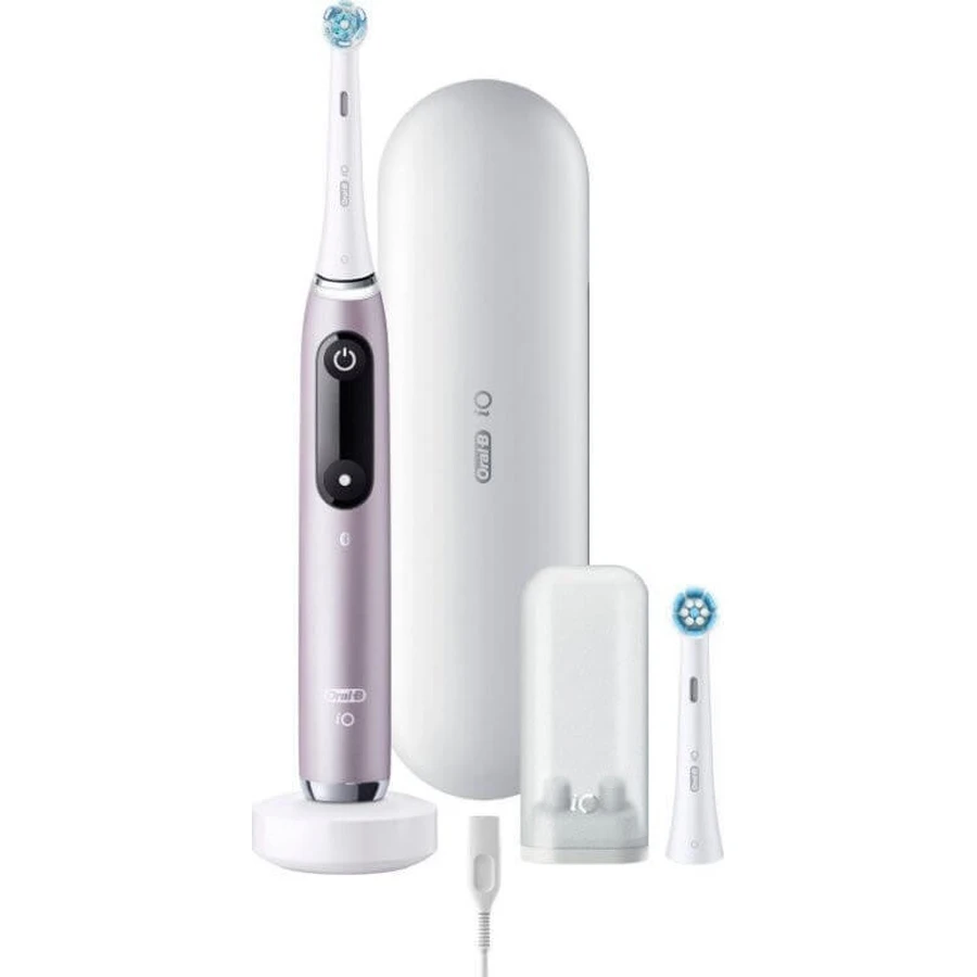 Oral B EK iO Series 9 Rose Quartz + тримач для зубної щітки + дорожній чохол 1×1 набір, електронна зубна щітка: ціни та характеристики