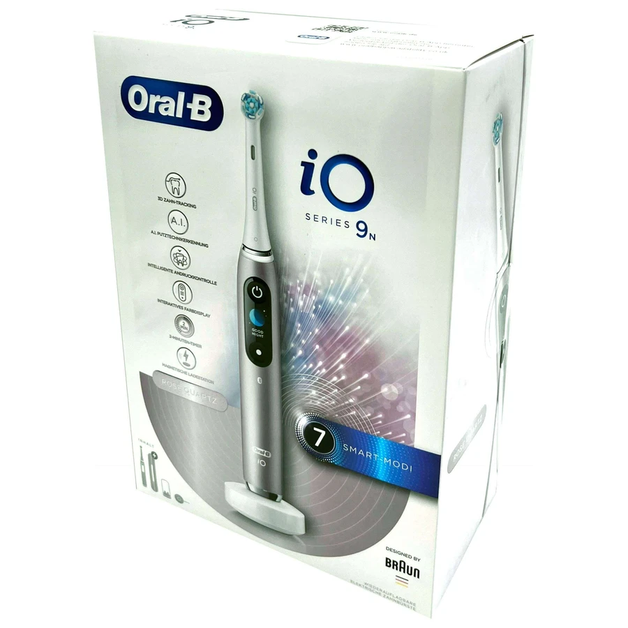 Oral B EK iO Series 9 Rose Quartz + тримач для зубної щітки + дорожній чохол 1×1 набір, електронна зубна щітка: ціни та характеристики