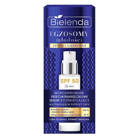 Bielenda Exosomes of Youth, концентрированная осветляющая сыворотка против морщин, SPF 50, 30 мл: цены и характеристики