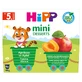 HiPP Міні Десерт Біо, яблуко, абрикос, після 5 місяців, 4 х 100 г
