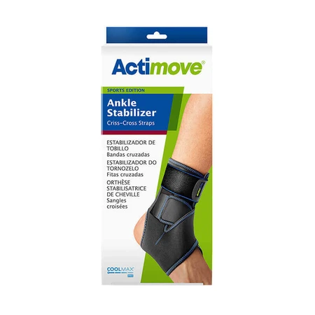 Actimove Sports Edition, стабілізатор гомілковостопного суглоба, чорний, перехрещені ремені, регульовані: ціни та характеристики