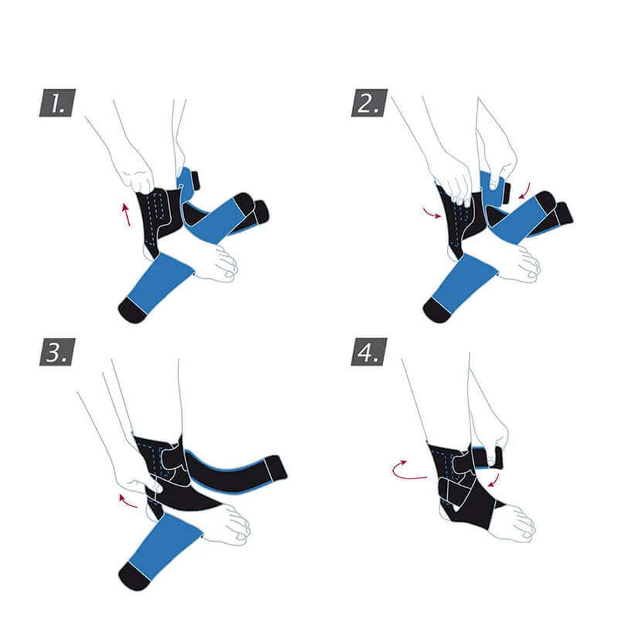Actimove Sports Edition, стабілізатор гомілковостопного суглоба, чорний, перехрещені ремені, регульовані: ціни та характеристики