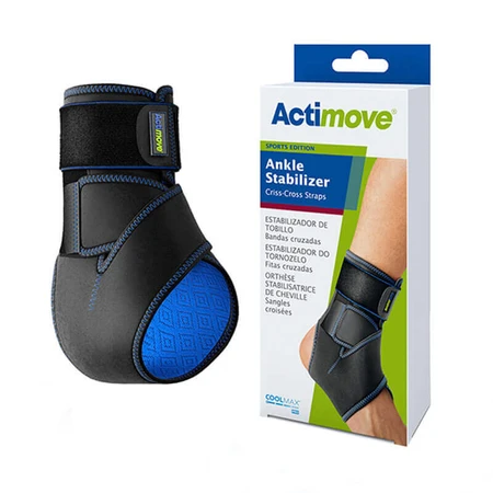 Actimove Sports Edition, стабілізатор гомілковостопного суглоба, чорний, перехрещені ремені, регульовані: ціни та характеристики
