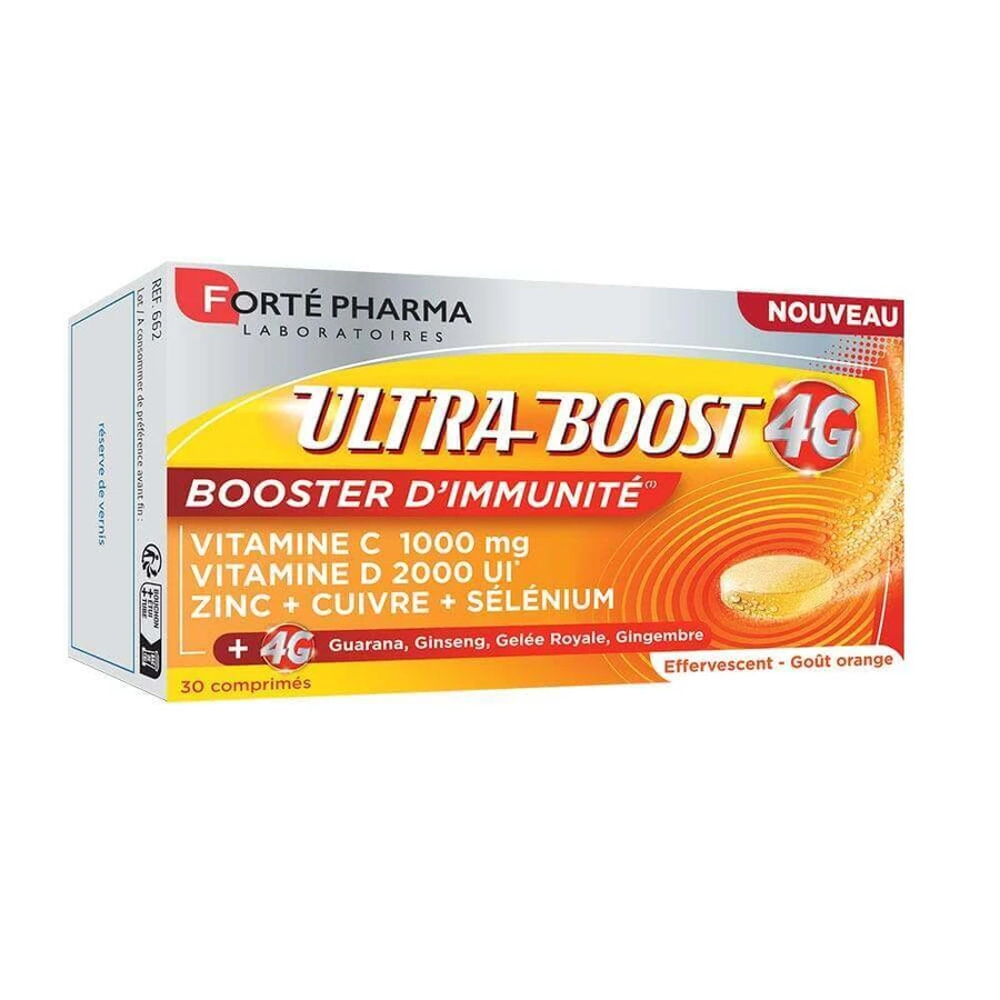 Forté Pharma Ultra Boost 4G Поддержка иммунной защиты 30 шипучих таблеток: цены и характеристики