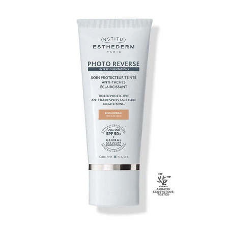 Institut Esthederm Photo Reverse Brightening Захисний засіб проти пігментних плям SPF50+ Medium 50 мл: ціни та характеристики