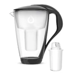 Dafi Crystal Led, скляний глечик з фільтром, чорний, 2 л + фільтр Classic, 1 шт.: ціни та характеристики