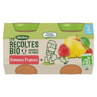 Blédina Фруктовые консервы Les Recoltes Bio С 6 месяцев 2х130г