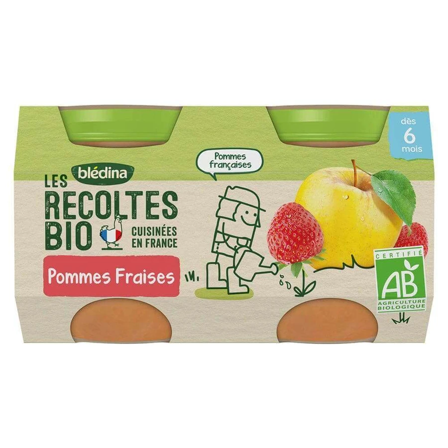 Blédina Фруктовые консервы Les Recoltes Bio С 6 месяцев 2х130г: цены и характеристики