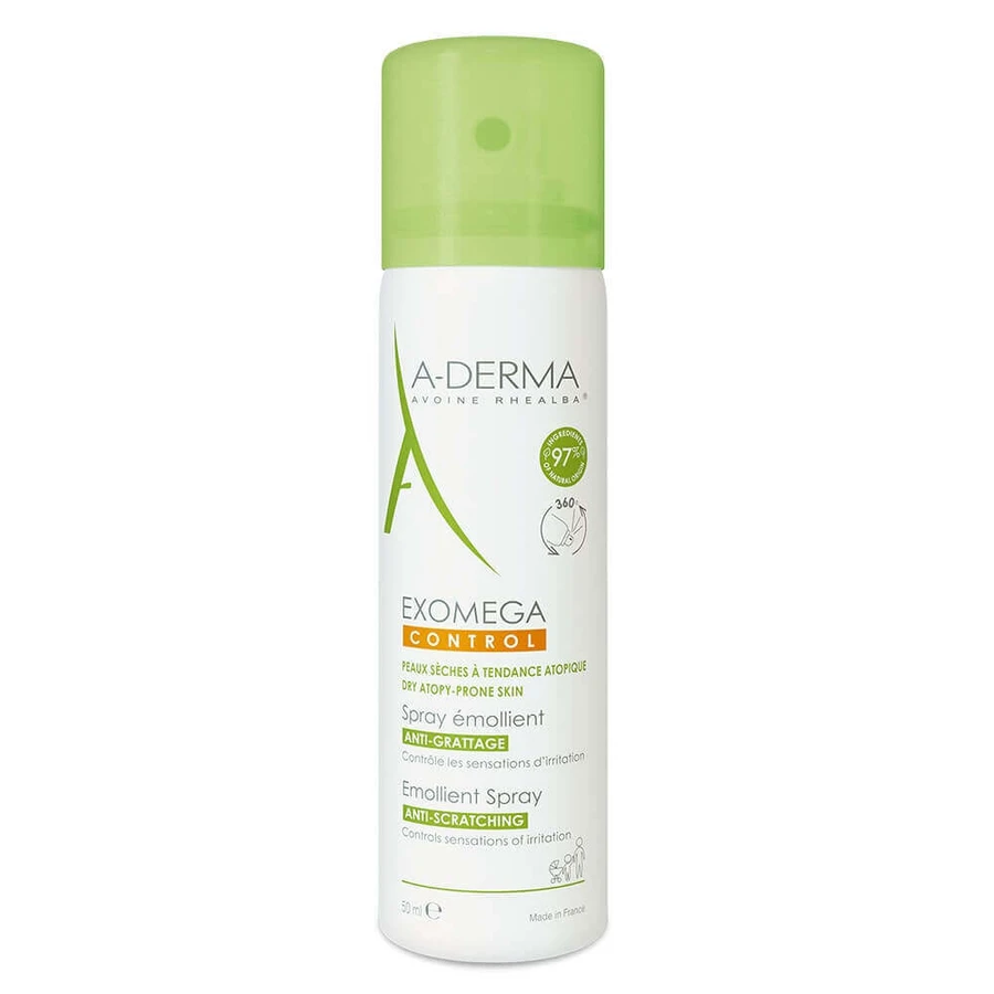 A-Derma Exomega Control Спрей-пом'якшувач проти подряпин для сухої шкіри Суха шкіра 50мл: ціни та характеристики