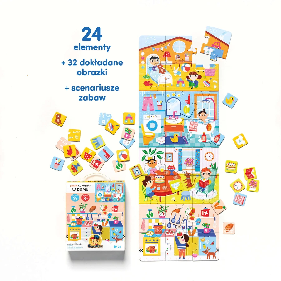 Набір Bebilon Advance Pronutra 5 Junior, поживна молочна суміш для дошкільнят, 3 х 1000 г + пазл CzuCzu Що ми робимо вдома безкоштовно: ціни та характеристики