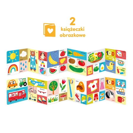 CzuCzu буклет 100 перших слів, 2 книжки з картинками для дітей, від 12 місяців: ціни та характеристики