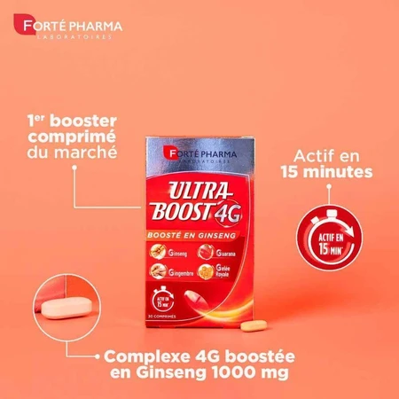 Forté Pharma Ultra Boost 4G Natural Energy з женьшенем 30 таблеток: ціни та характеристики