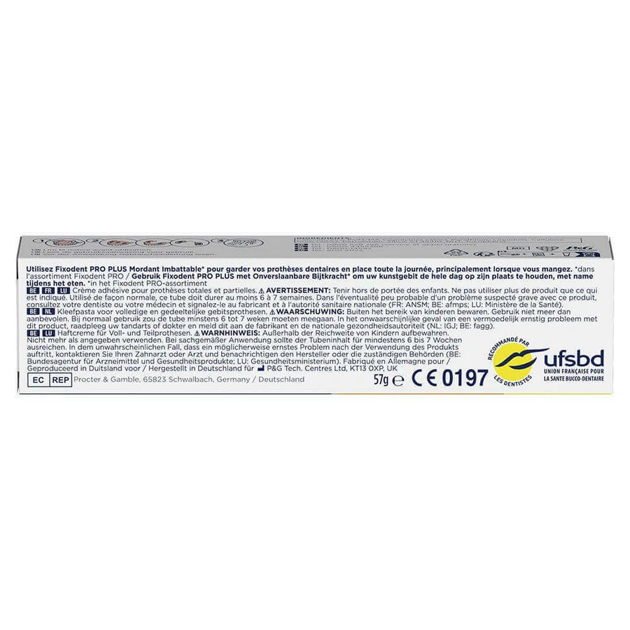 Fixodent Pro plus Адгезивний крем для зубних протезів 57г: ціни та характеристики