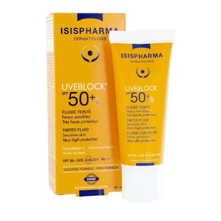 Isispharma Uveblock Тональний флюїд для чутливої шкіри Spf50+ 40 мл