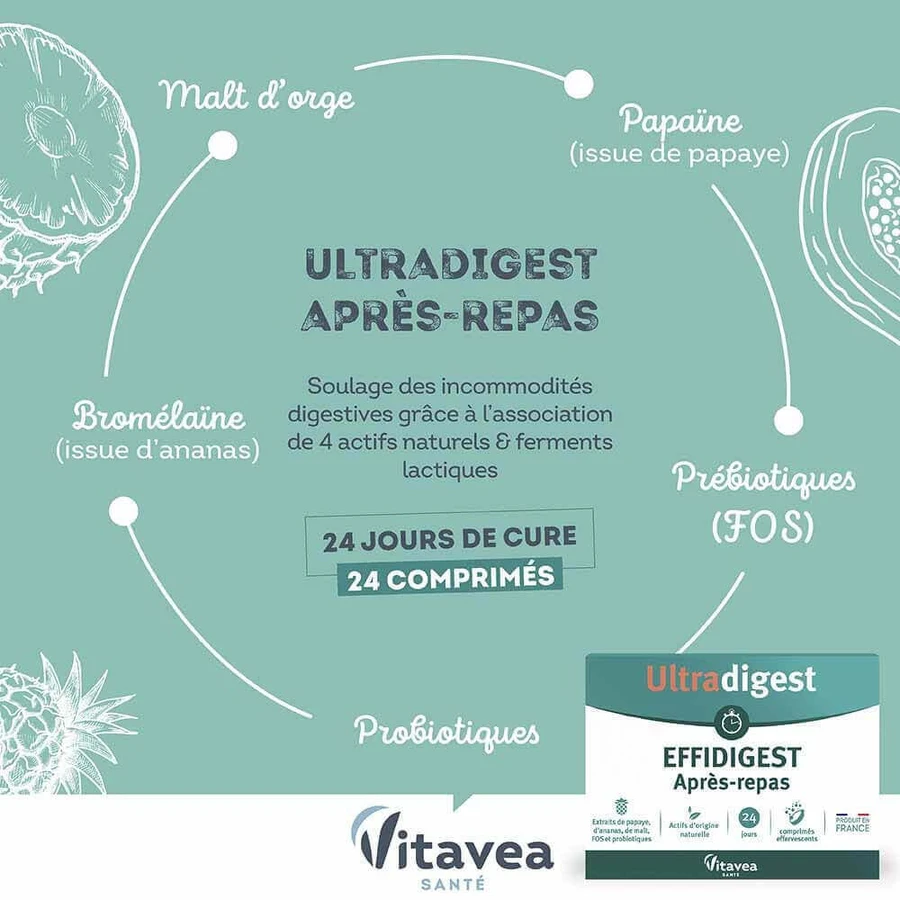 Vitavea Santé Ефрідіжест після їжі 24 шипучі таблетки: ціни та характеристики