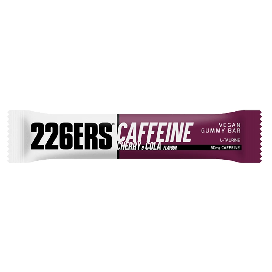 226Ers Vegan Gummy Bar Coffeine, гелевий енергетичний батончик з кофеїном, кола, 30 г: ціни та характеристики