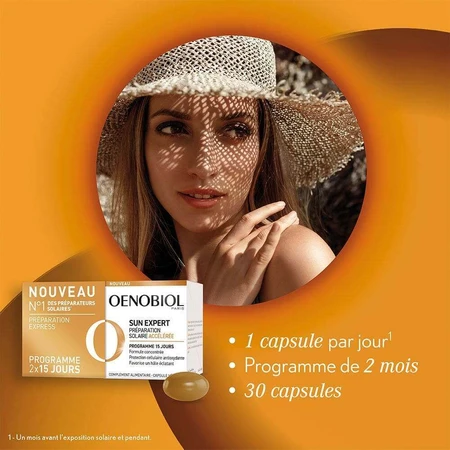 Oenobiol Sun Expert Прискорена підготовка до засмаги 15-денна програма 2х15 капсул: ціни та характеристики