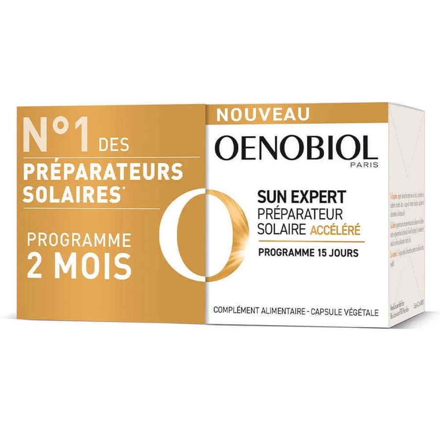 Oenobiol Sun Expert Прискорена підготовка до засмаги 15-денна програма 2х15 капсул: ціни та характеристики