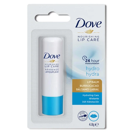 Dove Живильний догляд для губ Hydro, бальзам для губ, 4,8 г: ціни та характеристики