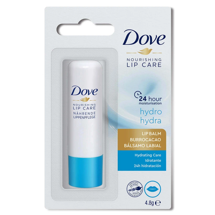Dove Живильний догляд для губ Hydro, бальзам для губ, 4,8 г: ціни та характеристики
