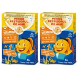 Омега-3 Mоllers Оmega-3 Jelly fish у формі желейних рибок з лимонно-апельсиновим смаком, 2 х 36 шт.