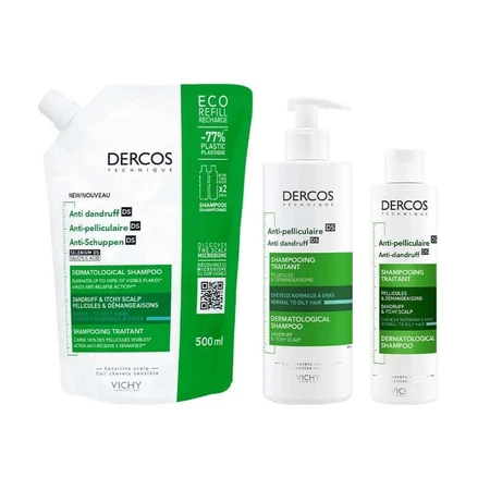 Vichy Dercos Шампунь против перхоти и зуда для нормальных и жирных волос 200 мл: цены и характеристики