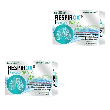 Respirox Легеневий детокс Total Cleanse, 2х30 капсул, Cosmo Pharm: ціни та характеристики