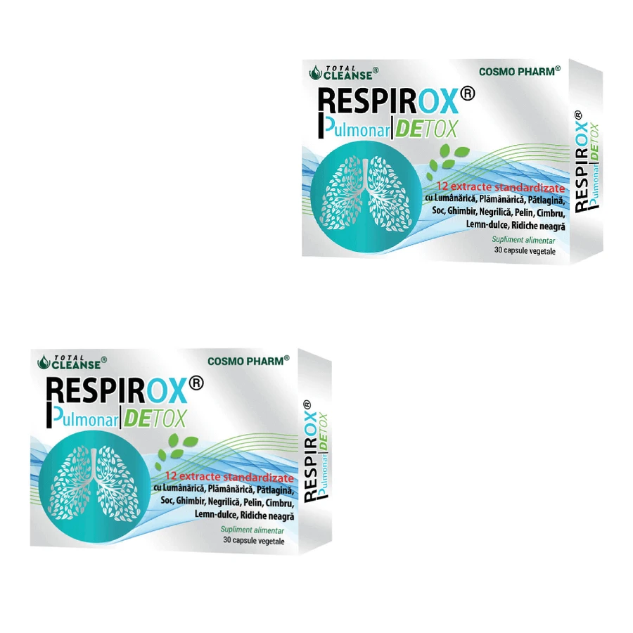 Respirox Легеневий детокс Total Cleanse, 2х30 капсул, Cosmo Pharm: ціни та характеристики