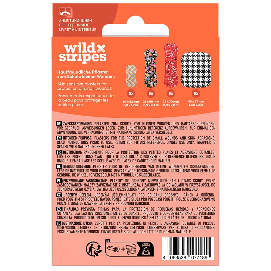 Wild Stripes Classic Sensitive, пластыри, Fashion, 20 шт.: цены и характеристики