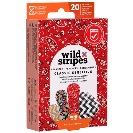 Wild Stripes Classic Sensitive, пластыри, Fashion, 20 шт.: цены и характеристики