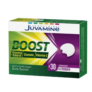 Juvamine Boost Витамины C Женьшень Гуарана 30 жевательных таблеток