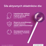 Льодяники для горла JustVit, без цукру, від 3 років, зі смаком малини та смородини, 40 шт.: ціни та характеристики