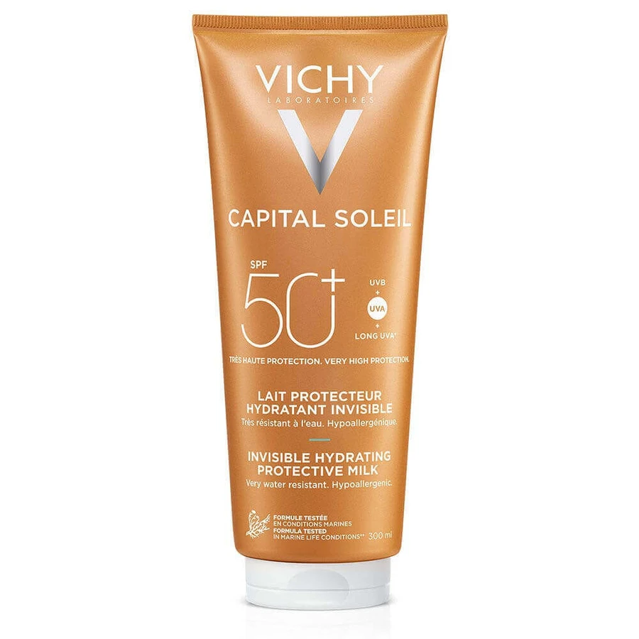 Невидимий зволожуючий захисний лосьйон Vichy Capital Soleil SPF50+ 300 мл: ціни та характеристики