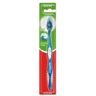 Зубна щітка Premier Clean, середня, різні кольори, Colgate