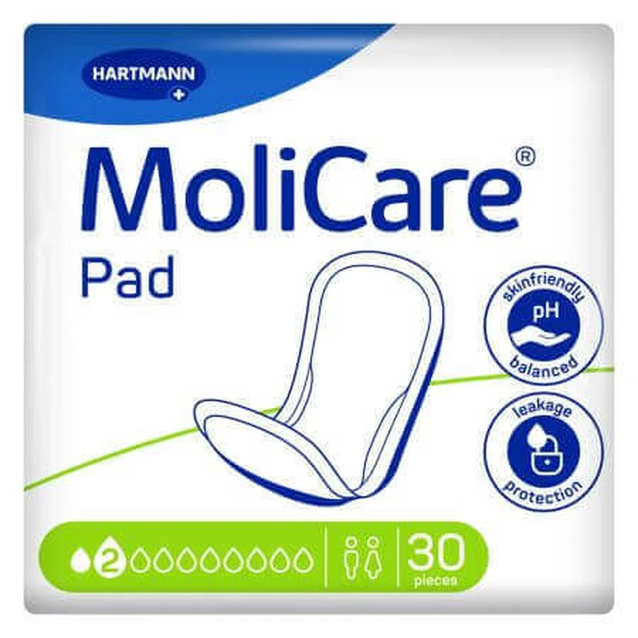 Впитывающие прокладки при недержании 2 капли Molicare Pad, 30 штук, Hartmann: цены и характеристики