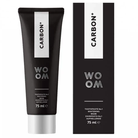 Woom Carbon+, отбеливающая зубная паста с активированным углем, 75 мл: цены и характеристики