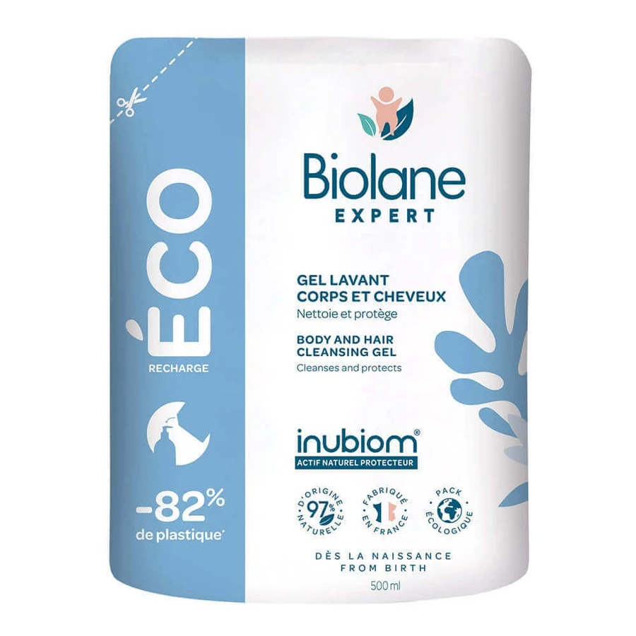 Biolane Expert Refill Eco Baby Wash Гель для тела и волос 500 мл: цены и характеристики