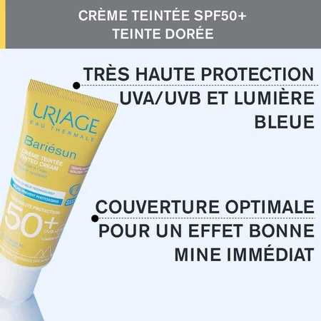 Uriage Bariésun Тонуючий крем SPF50+ золотистий відтінок 50 мл: ціни та характеристики
