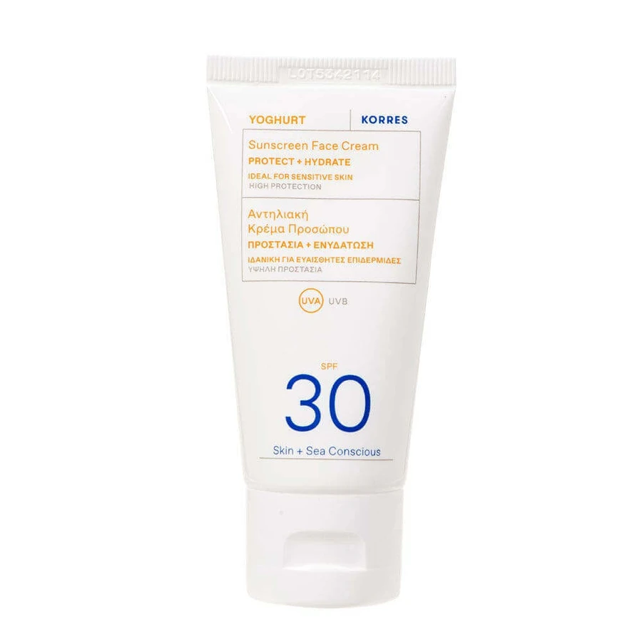 Korres Йогуртовий крем для обличчя сонцезахисний SPF30 50мл: ціни та характеристики