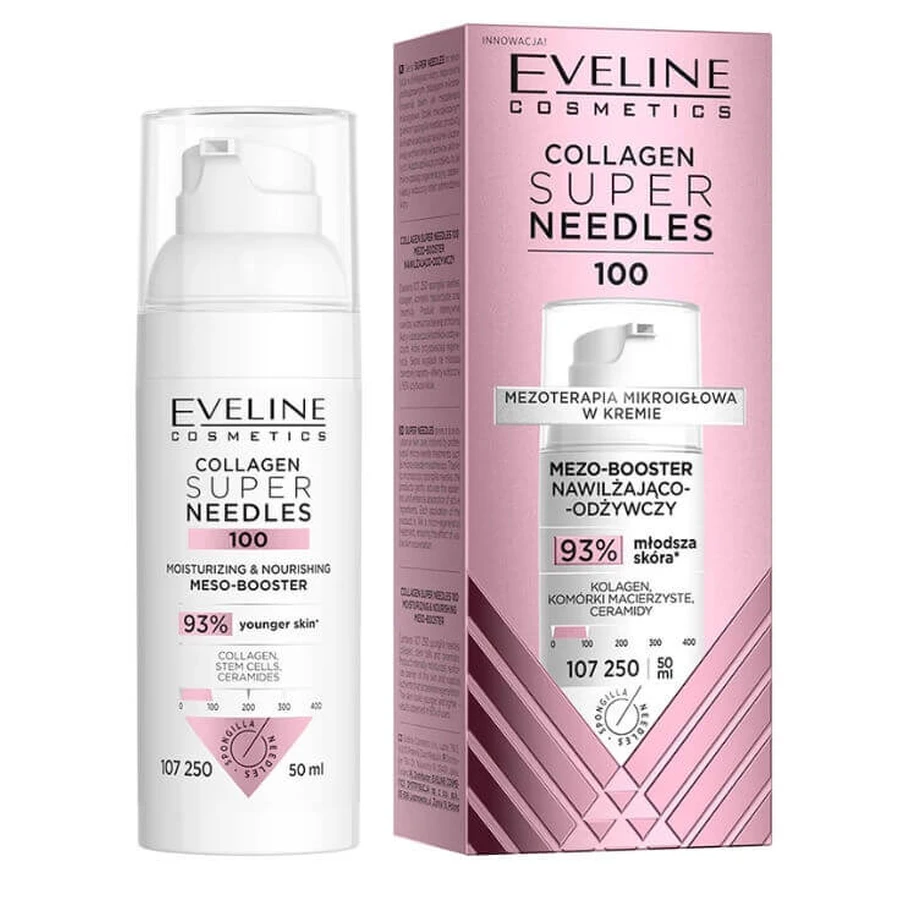 Eveline Cosmetics Super Needles Collagen 100 Зволожуючий і відновлюючий мезо-бустер, 50 мл: ціни та характеристики
