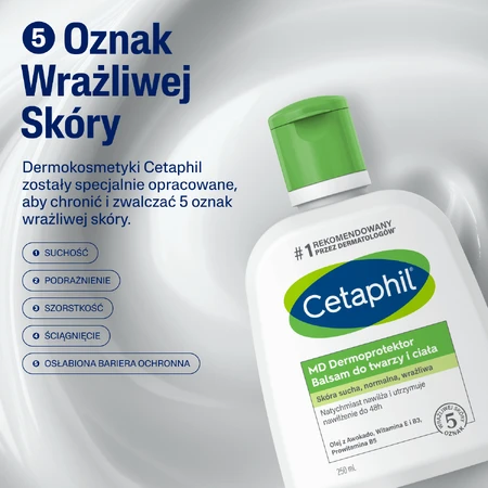 Cetaphil MD Dermoprotector, зволожуючий лосьйон для обличчя та тіла, для сухої та чутливої шкіри, 250 мл + Зволожуючий крем для обличчя з гіалуроновою кислотою, нічний крем, 48 мл безкоштовно: ціни та характеристики