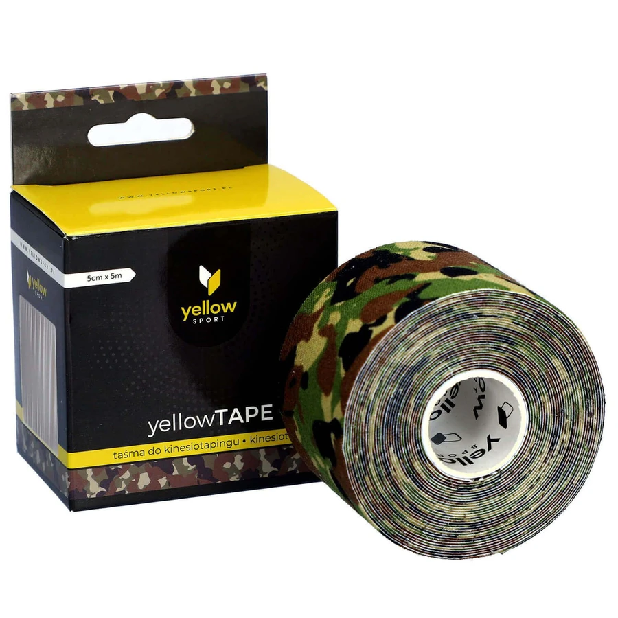 YellowSport YellowTape, лента для кинезиотейпирования, зеленый сафьян, 5 см x 5 м: цены и характеристики