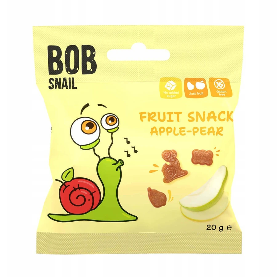 Фруктовое желе Bob Snail, яблоко, груша, 20 г: цены и характеристики