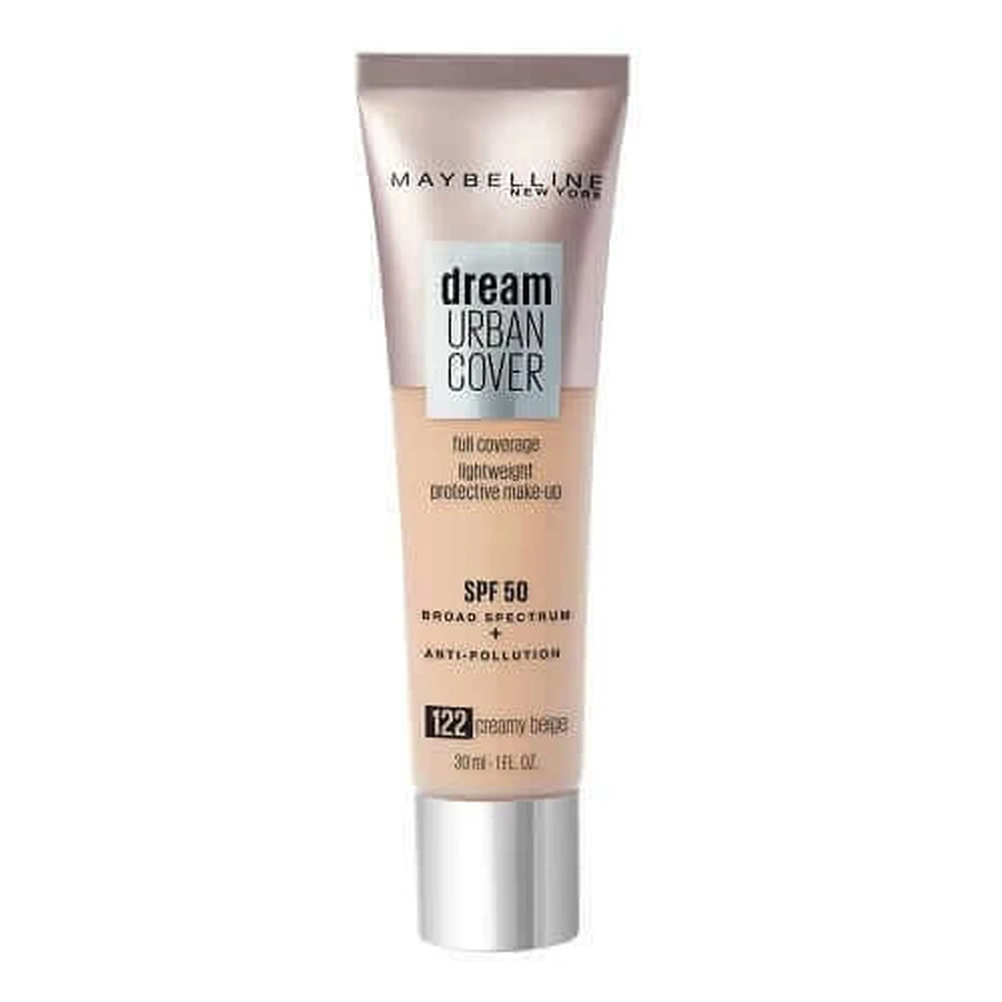 Тональний крем, Maybelline, Dream Urban Cover SPF50, 122 кремово-бежевий, 30 мл: ціни та характеристики
