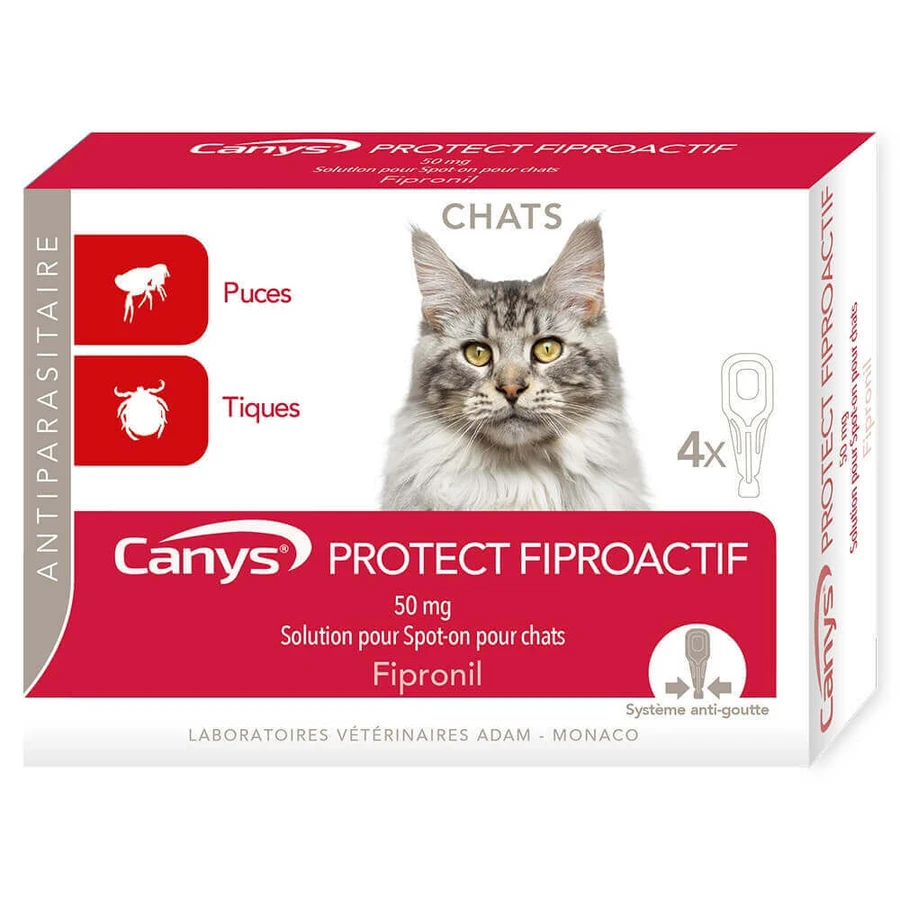 Canys Protect Фипроактив 50 мг раствор для точечного применения для кошек 4х0,50 мл: цены и характеристики